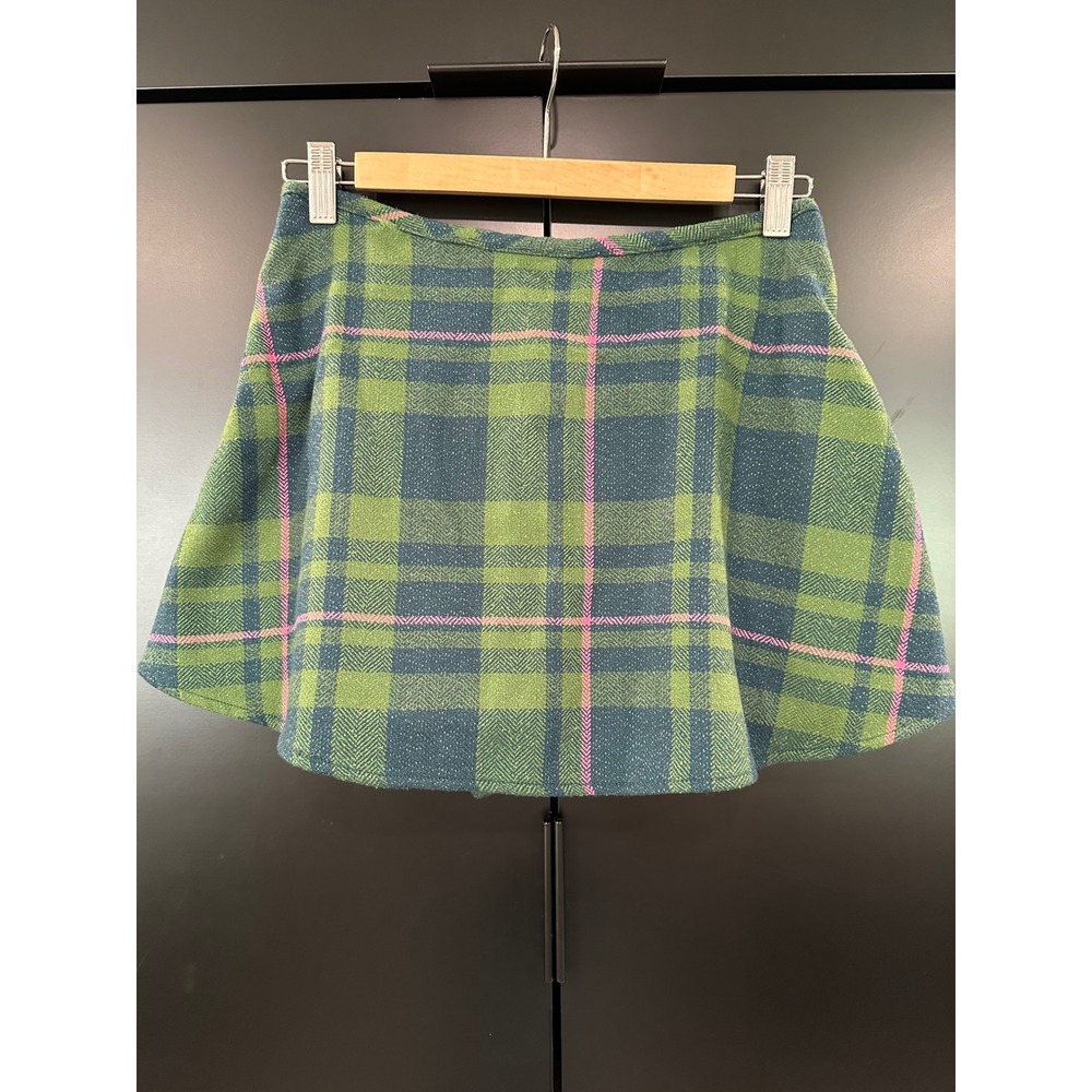 Free People Paradise Found Menswear Plaid Mini Skort Size M OB2375806